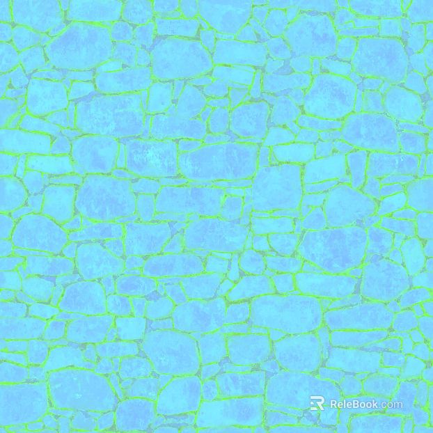Blue-green rubble wall decoration texture