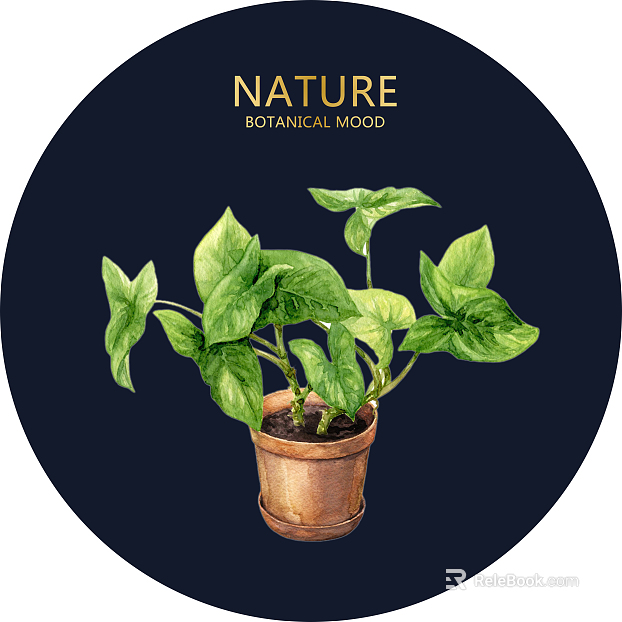 Plant painting texture