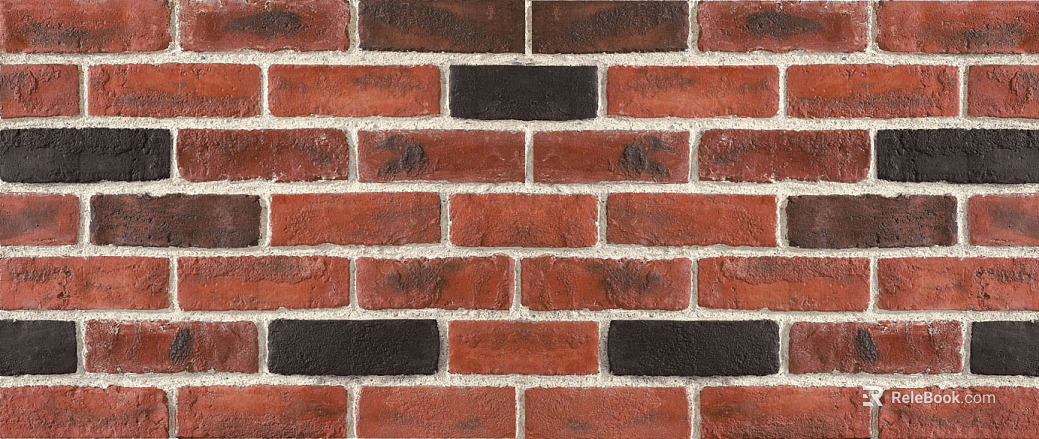 Brick wall red I-shaped wall brick texture