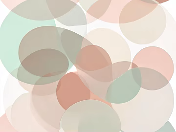 Morandi Color Abstract Round Decorative Painting 3d model