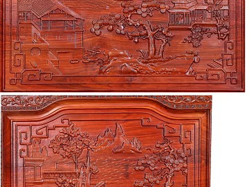 Chinese reddish brown wood carved background wall texture (ID:ffaeh355226)
