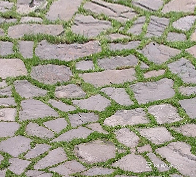 gray rubble courtyard ground texture