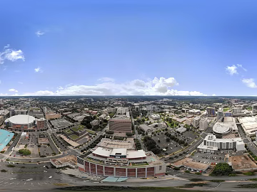 city skyline blue sky white clouds hdr texture (ID:ffajh240577)