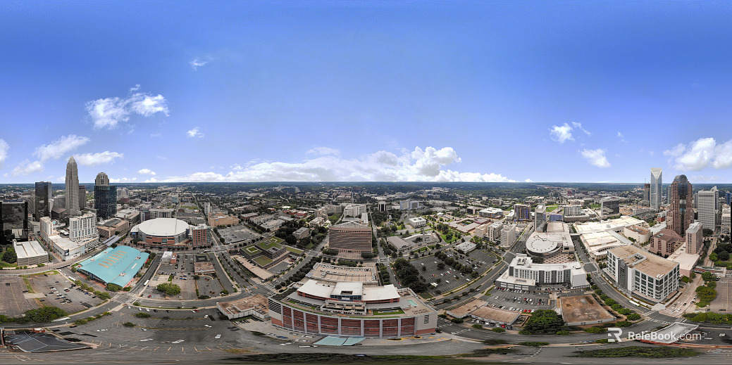 city skyline blue sky white clouds hdr texture