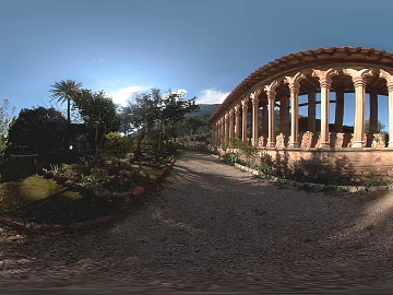 European-style outdoor promenade building day HDR texture (ID:ffaaf0003)