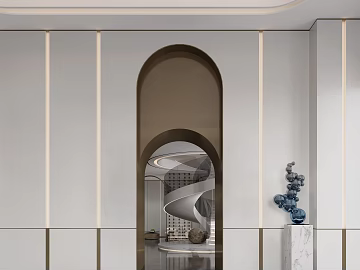 Light Luxury Style Rice White Wall Panel Entrance Background texture (ID:ffaeh161501)