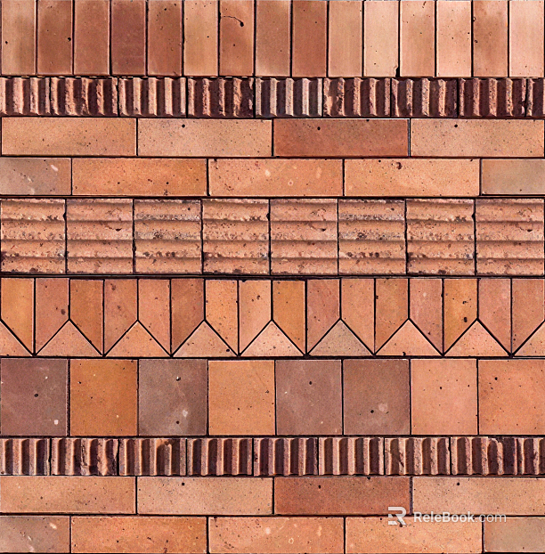 red brick parquet texture