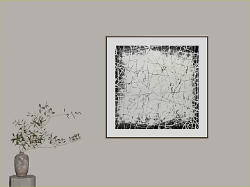 Black and White Abstract Decorative Painting Living Room Wall Art texture (ID:ffaeh186386)