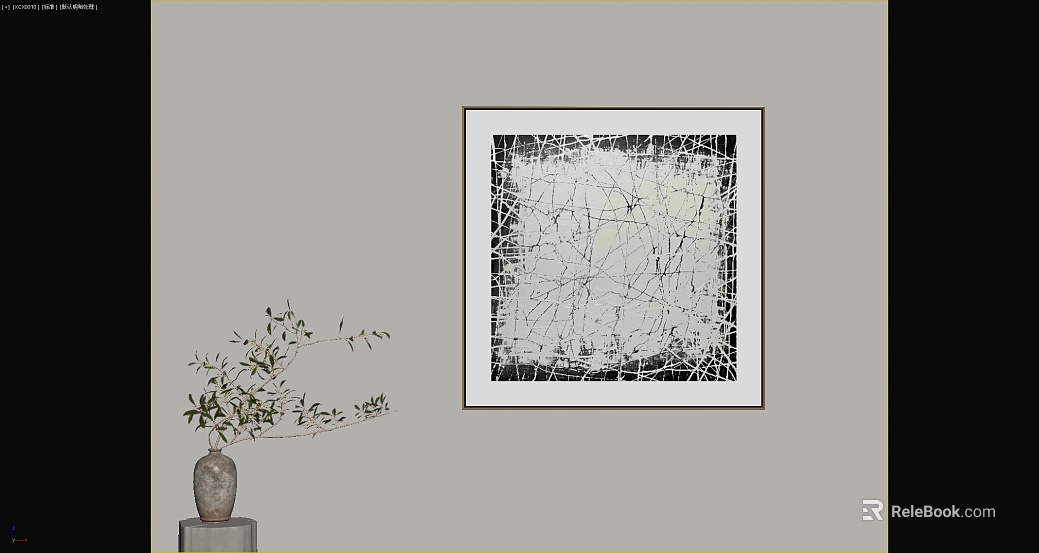 Black and White Abstract Decorative Painting Living Room Wall Art texture