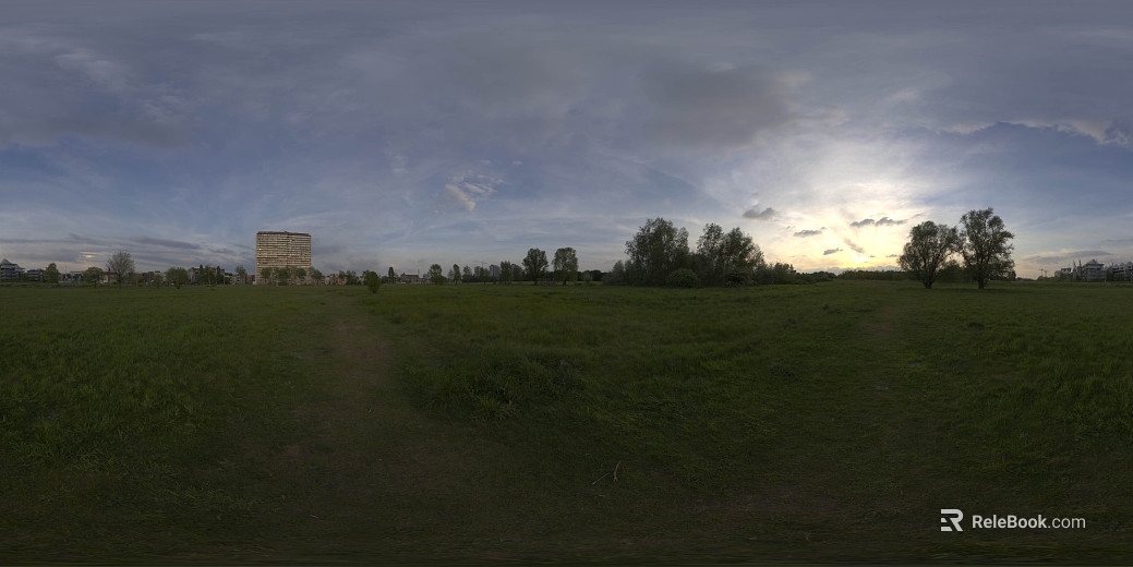 Outdoor Grass Dusk HDR texture