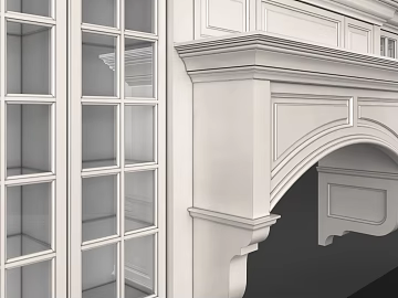 American white wall panel glass cabinet door texture (ID:ffaeh802736)