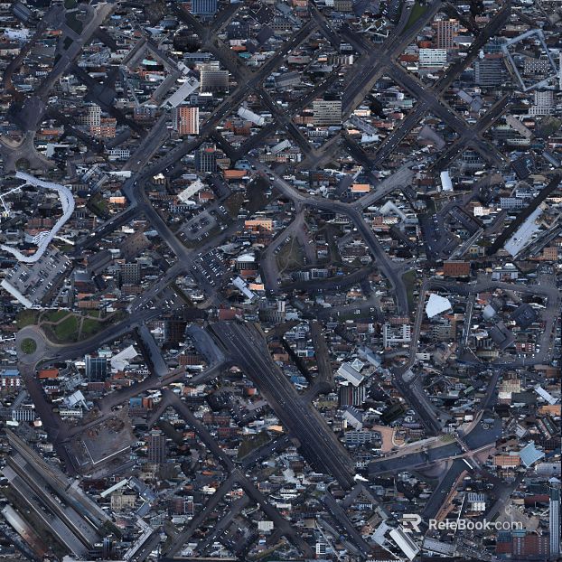 Grey City Aerial View Exterior Map texture
