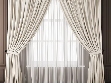 Off-white blackout curtain bedroom window decoration texture (ID:ffaeh018056)