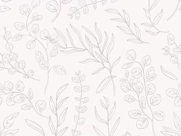 Warm plant leaves black and white line wallpaper texture (ID:ffach754674)