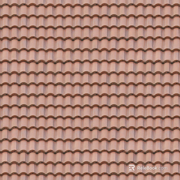 Red tile villa building roof clay ceramic tiles texture