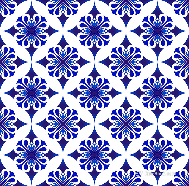 Floral tile texture