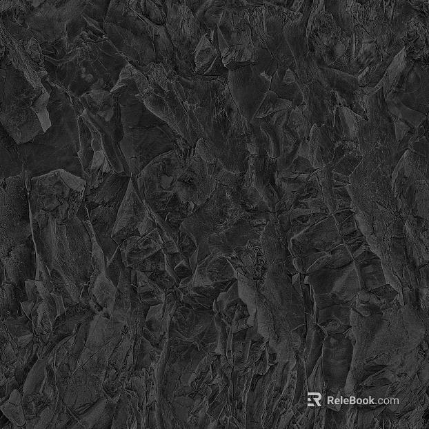 Black Rock Landscape Wall Stone texture