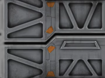 Industrial Ash Orange Sheet Metal Door Panel 3d model