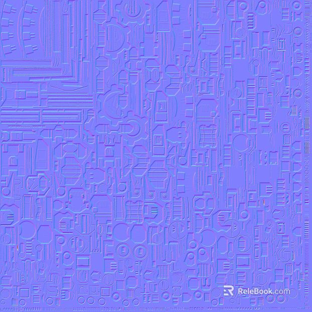 Cyber wind purple blue mechanical texture decorative surface texture