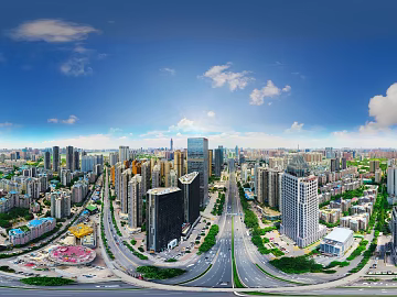 HDR urban ecological greening panorama texture (ID:ffach852403)