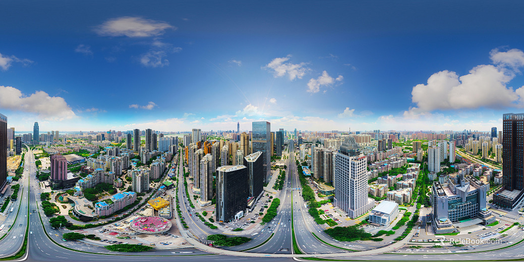 HDR urban ecological greening panorama texture