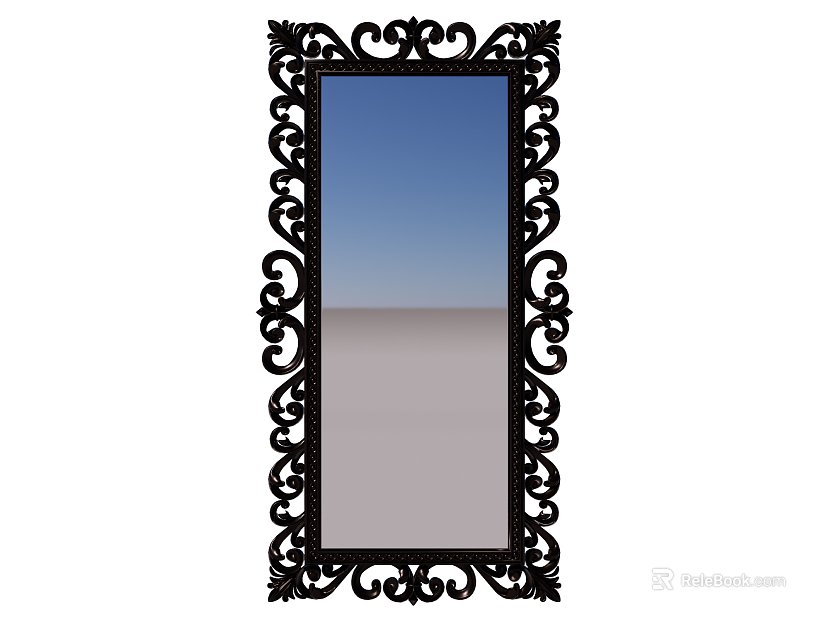 Retro black carved frame texture