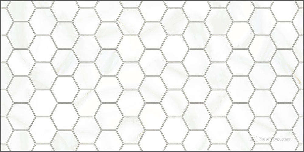 marble patchwork honeycomb brick black and white texture
