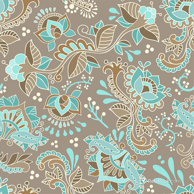 Pattern ethnic style Paisley texture