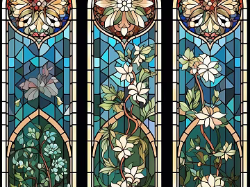 Colorful vintage stained glass texture (ID:ffach609290)