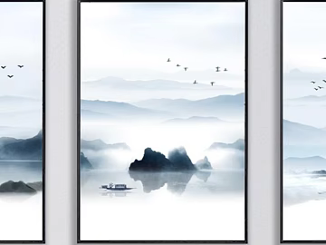 landscape painting 3d model