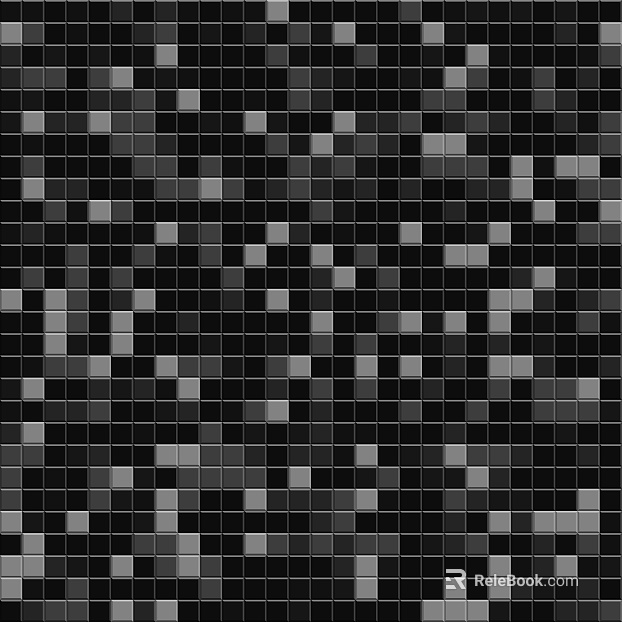 Black jump color small square brick ceramic mosaic texture