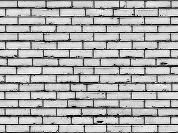 Brick wall brick seam black and white seamless 3d model