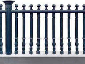 Black metal guardrail outdoor fence texture (ID:ffaeh044589)