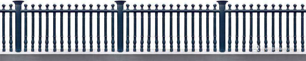 Black metal guardrail outdoor fence texture