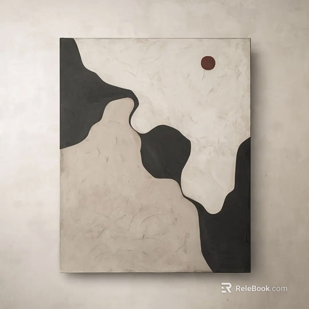 Silent Wind Black White Grey Abstract Decorative Painting texture