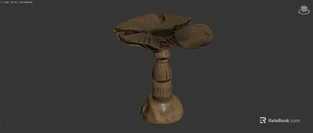 Curry vintage carved wooden candle holder texture