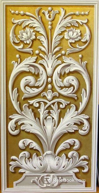 wood carved white plaster texture