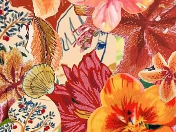 Floral Plant Flowers Wallpaper Wall Cloth Wallpaper texture (ID:ffach729941)