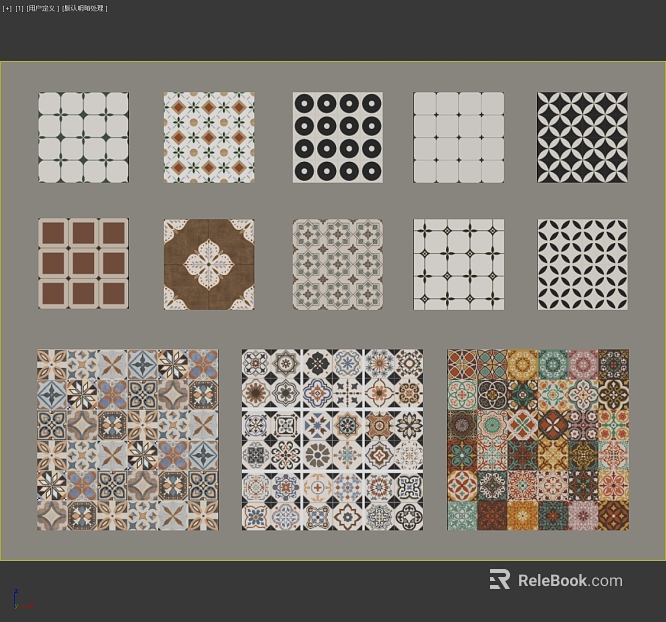 Flower tile texture