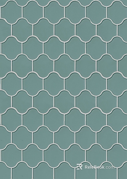 Small French Nordic Green Tiles texture
