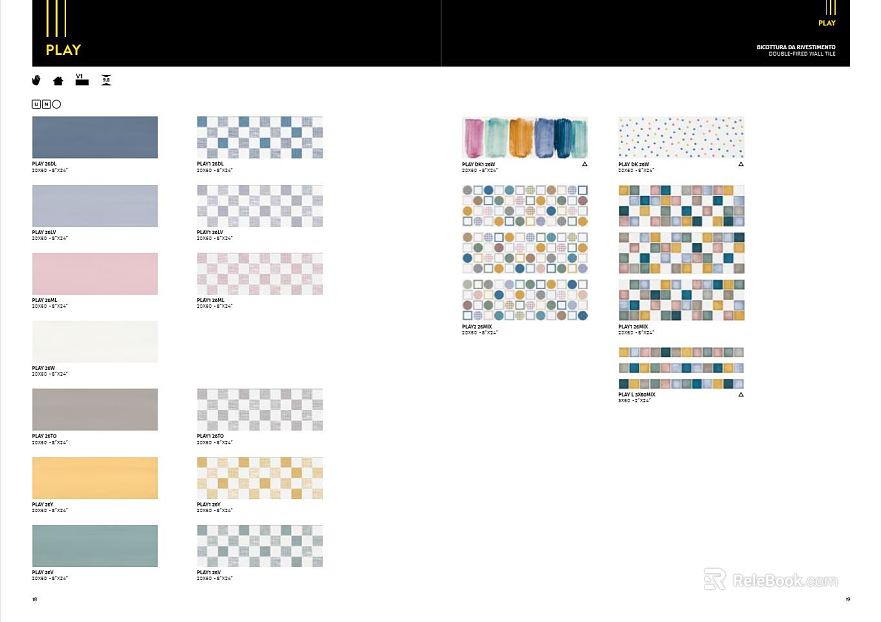 PLAY Series Multicolor Tile Wall Tile texture