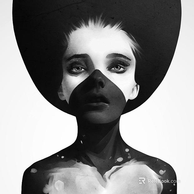 black and white painting texture