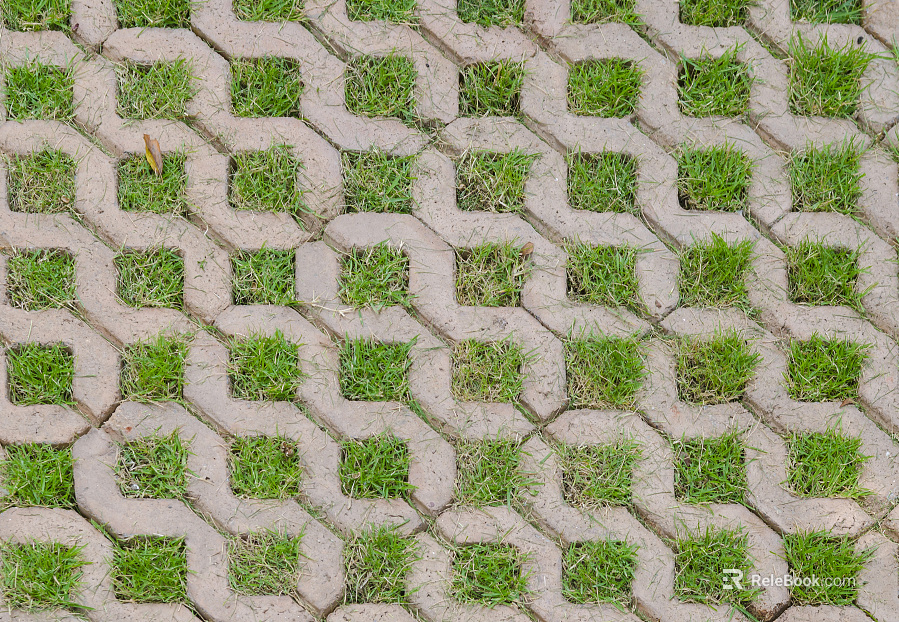grass-planting brick texture
