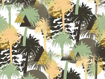 Coconut Tree Plant Forest Hot Temperate Rainforest Wallpaper Wall Cloth Flower Cloth Cloth Pattern texture (ID:ffach779538)