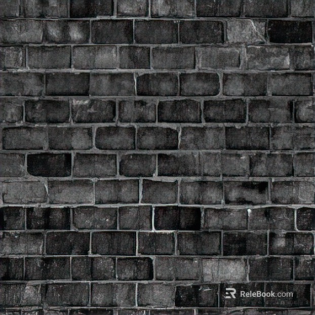 Brick wall black I-brick seamless texture