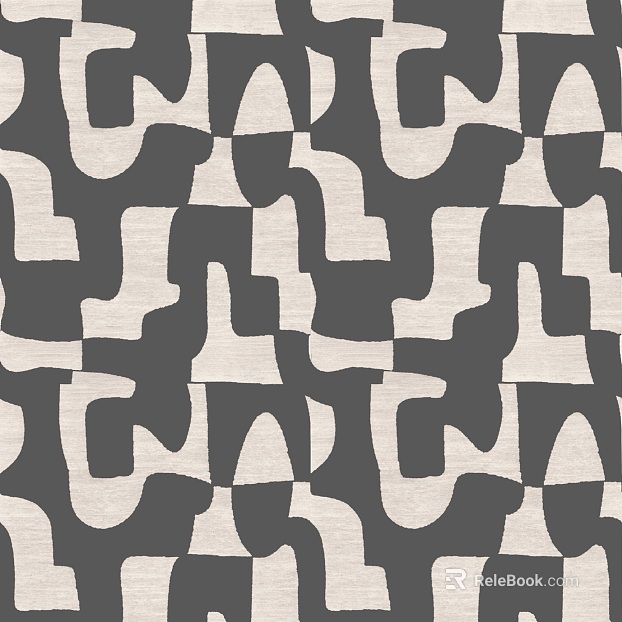Dark gray beige geometric pattern carpet texture