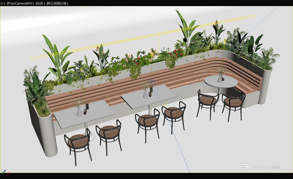 Modern Outdoor Leisure Cabin Green Plant Area texture