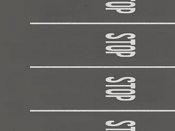 Dark gray pavement STOP marking 3d model