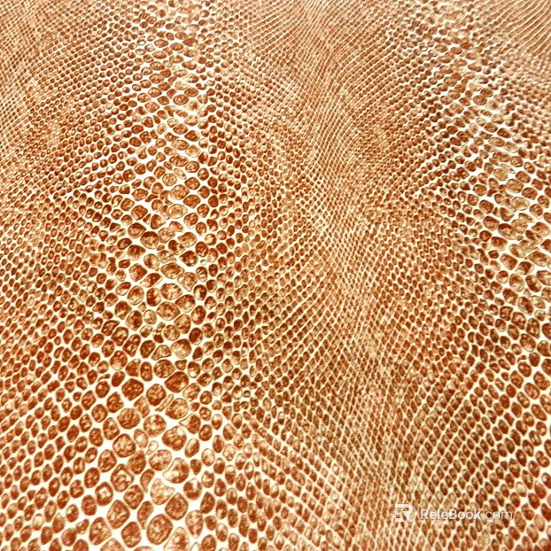 Orange brown imitation lizard-pattern leather texture