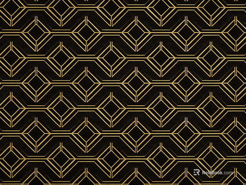 Brown pattern pattern carpet on black background texture